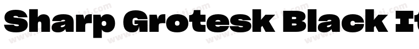 Sharp Grotesk Black Italic 24字体转换